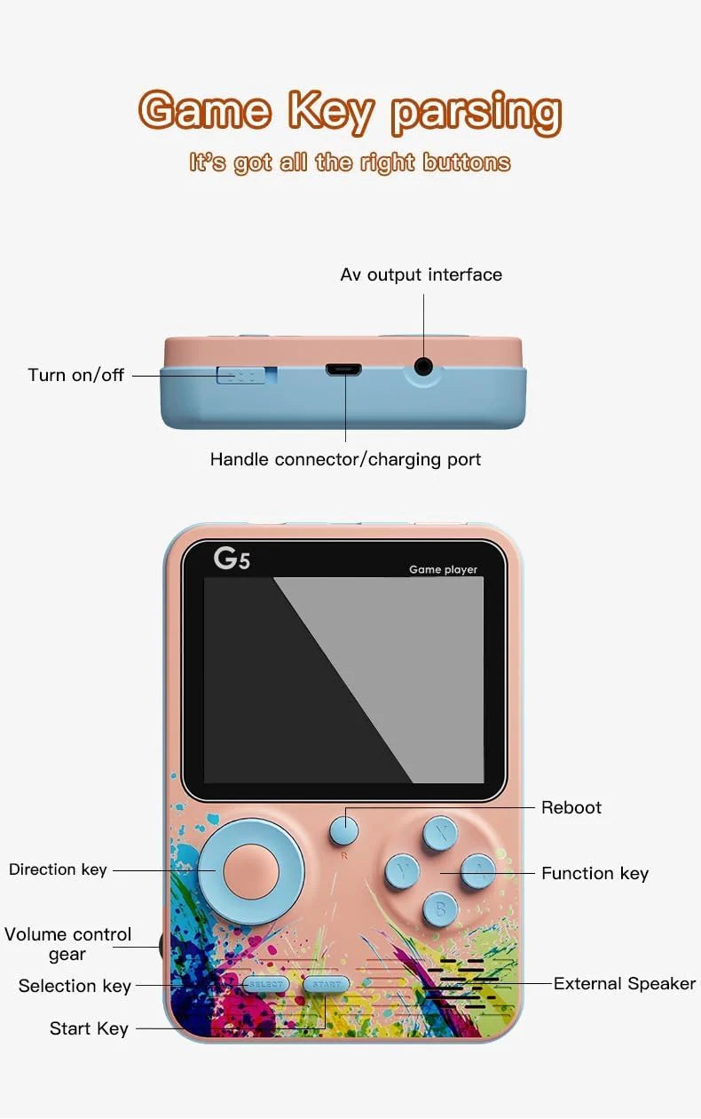 Kiroji™ Retro Gaming Handheld: 500 Games in 1 🎮